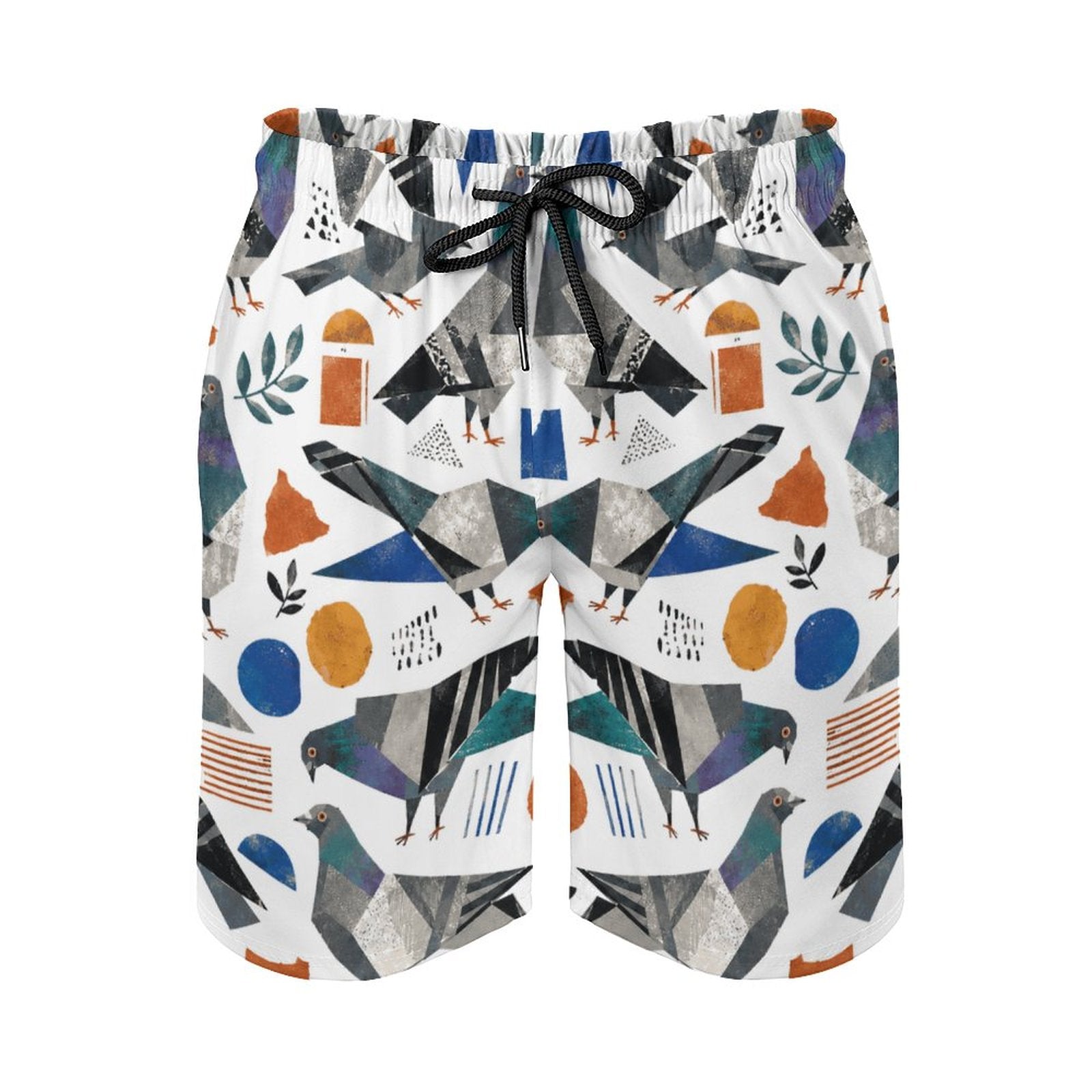 Short de plage pour homme Pigeons collage