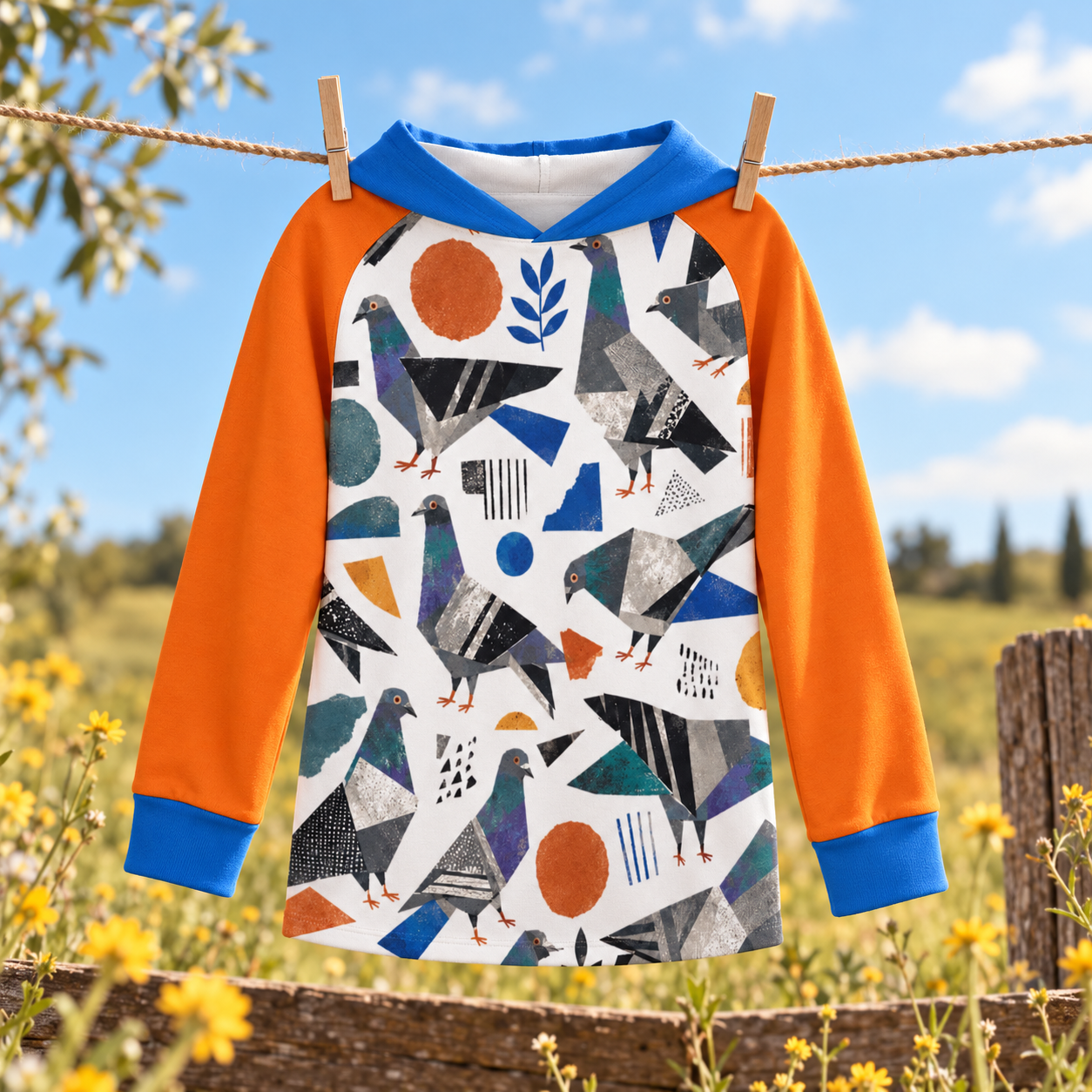 230gsm Children's Raglan Sleeve Hoodie(All-Over Printing)