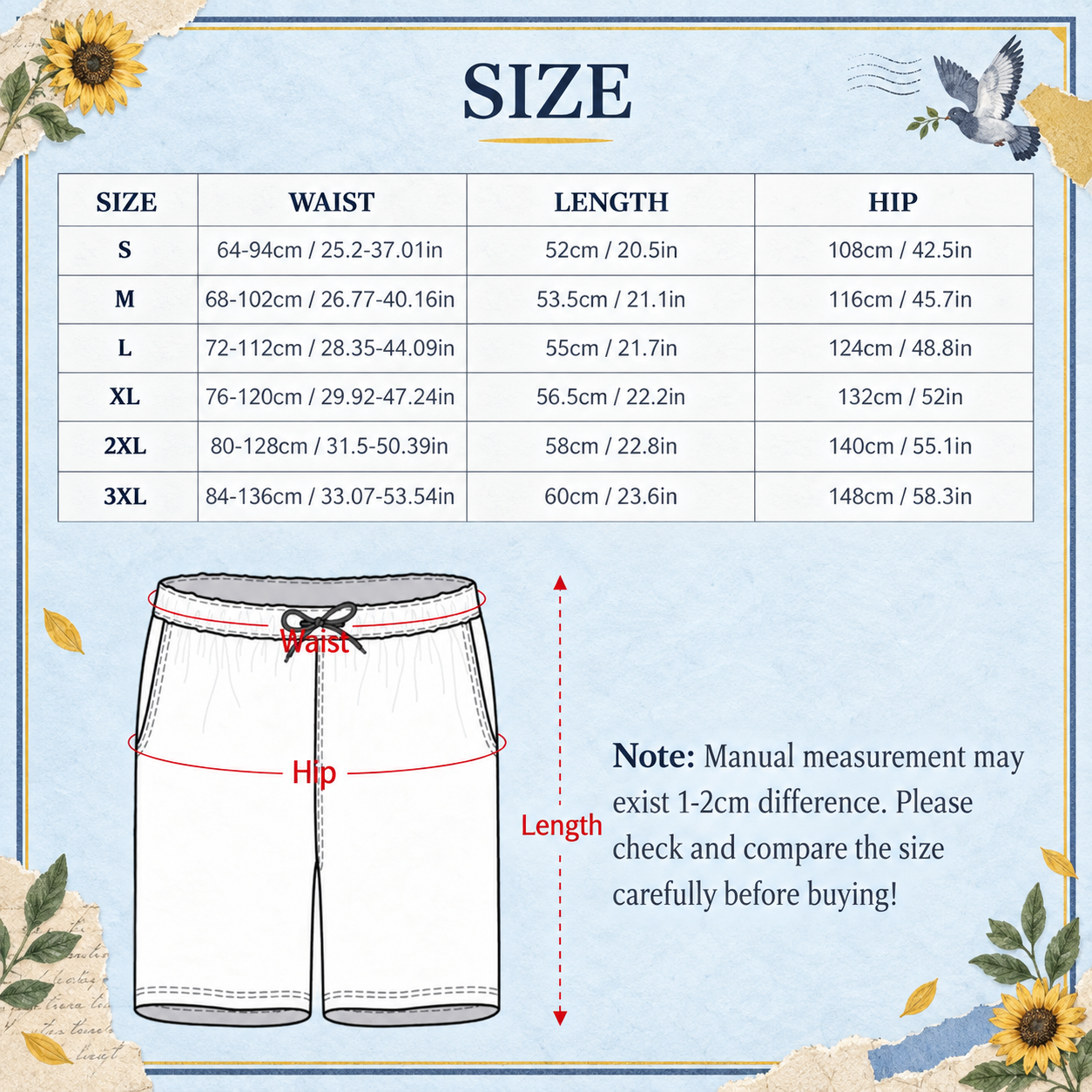 Short de plage pour homme — Évasion sauvage