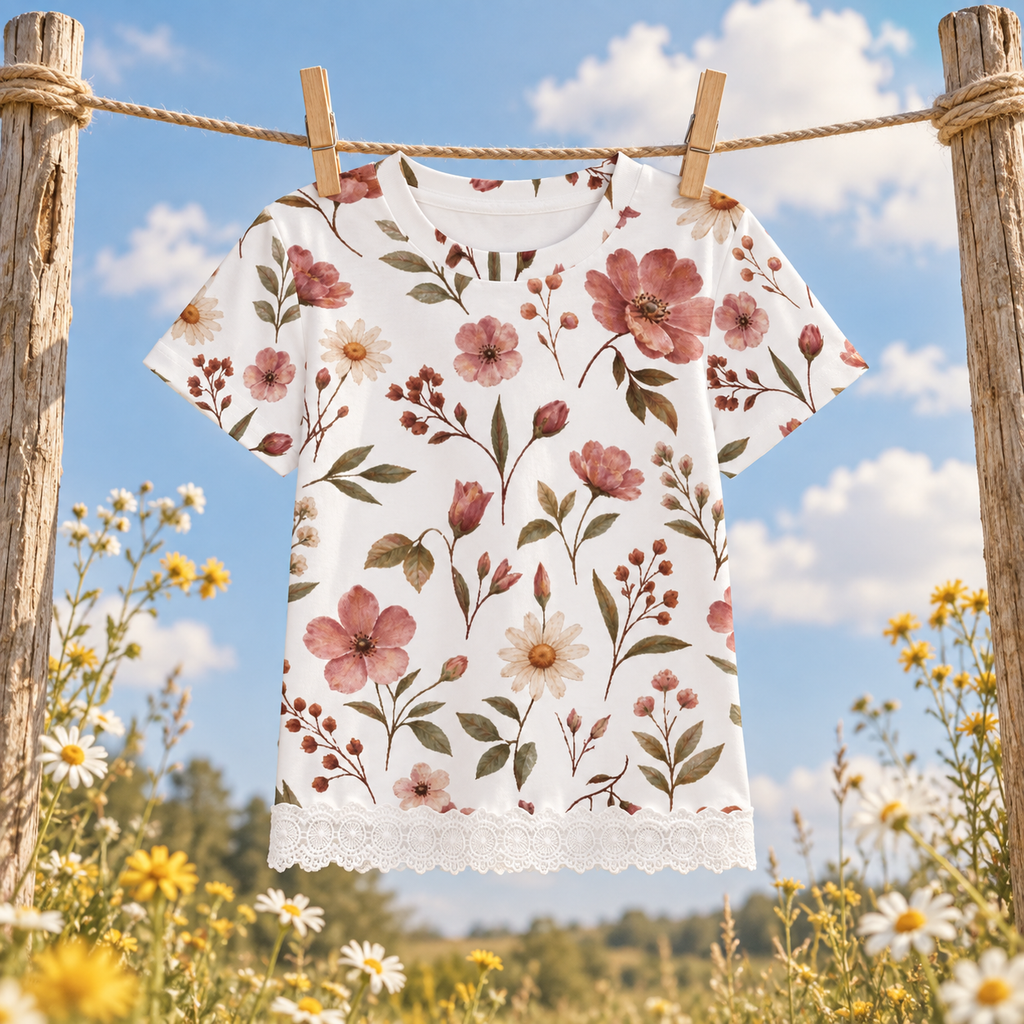 200gsm Children's Lace T-Shirt(All-Over Printing)