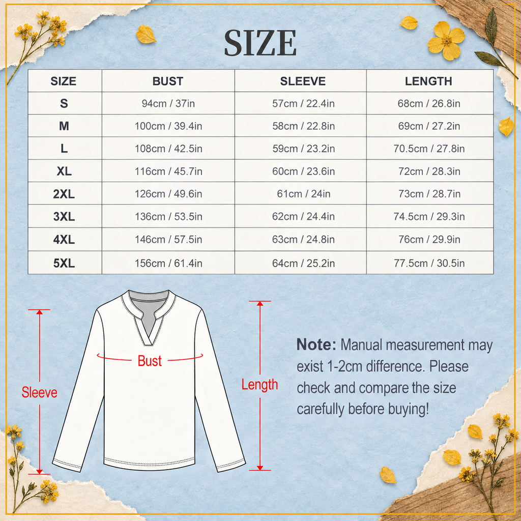 200gsm V-Neck Long Sleeved Shirt(All-Over Printing)