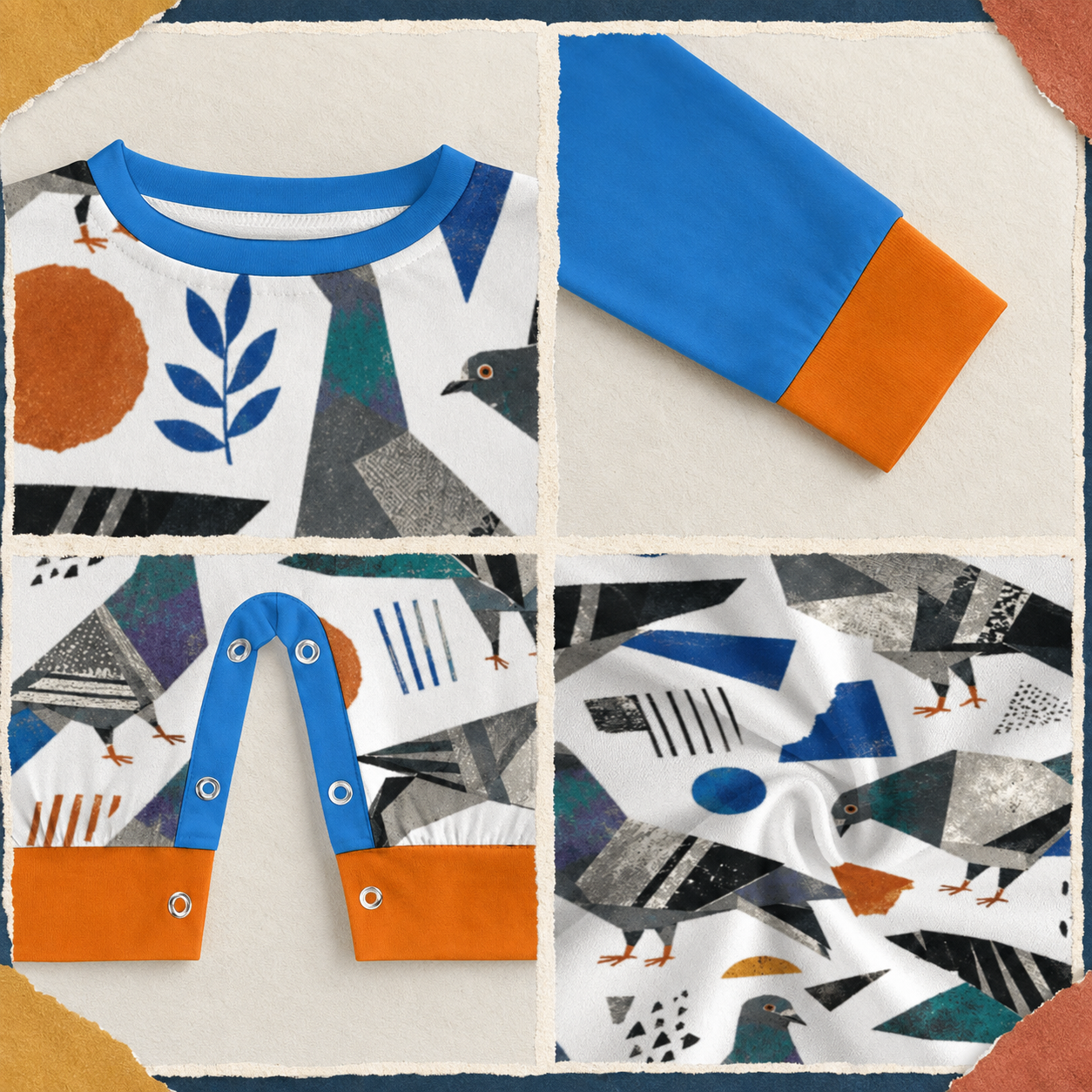 180gsm Long Sleeve Baby Romper(10 Sites) (All-Over Printing)