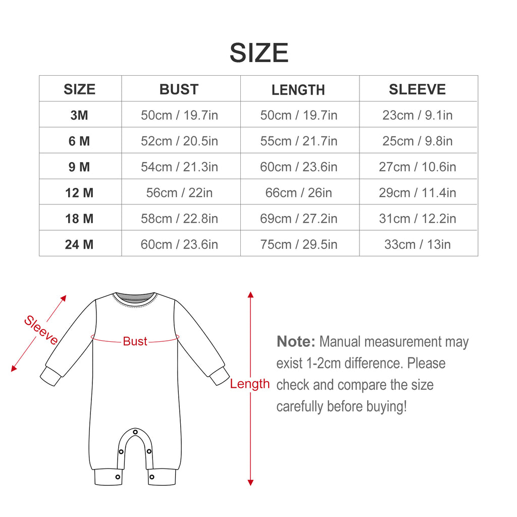 180gsm Long Sleeve Baby Romper(10 Sites) (All-Over Printing)