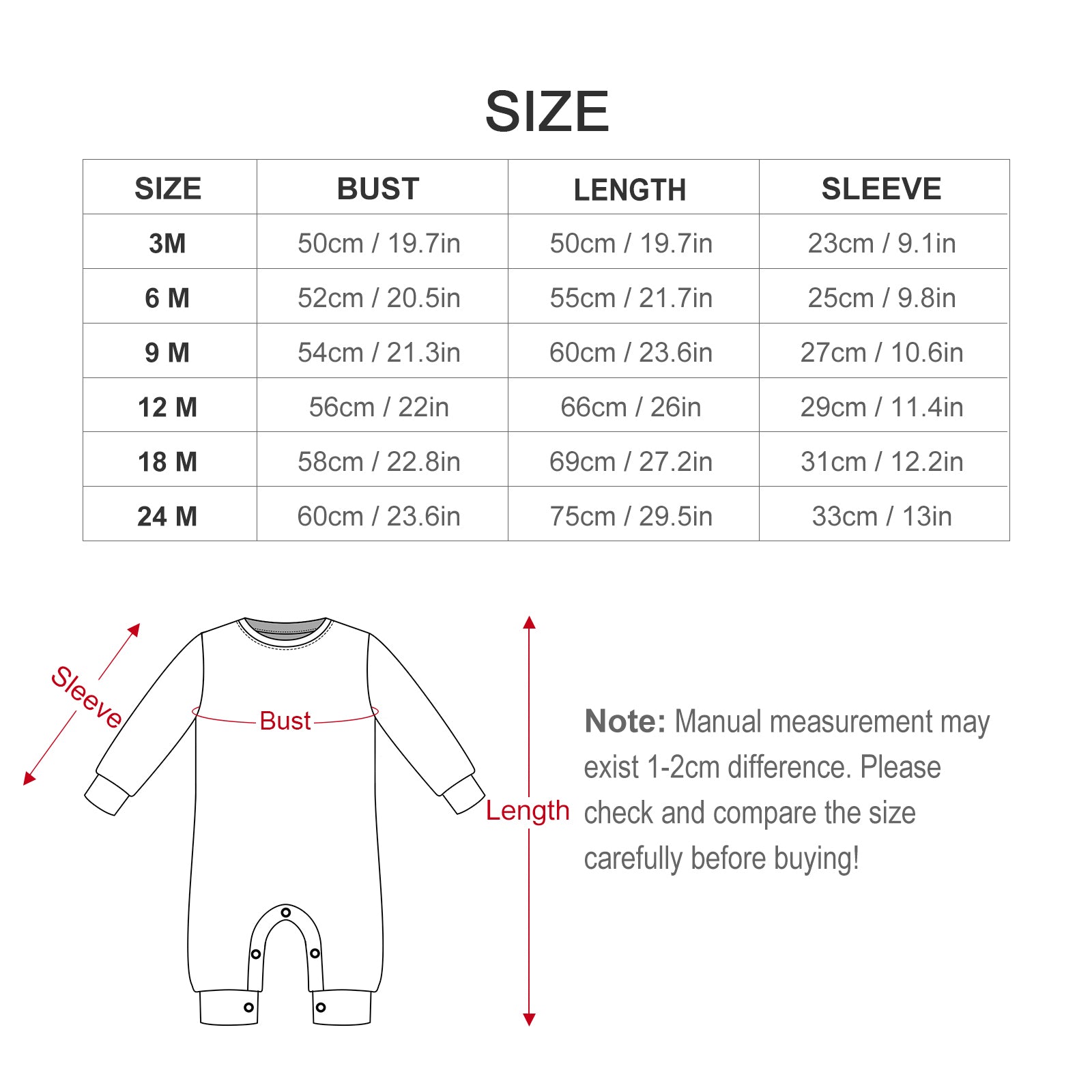 180gsm Long Sleeve Baby Romper(10 Sites) (All-Over Printing)