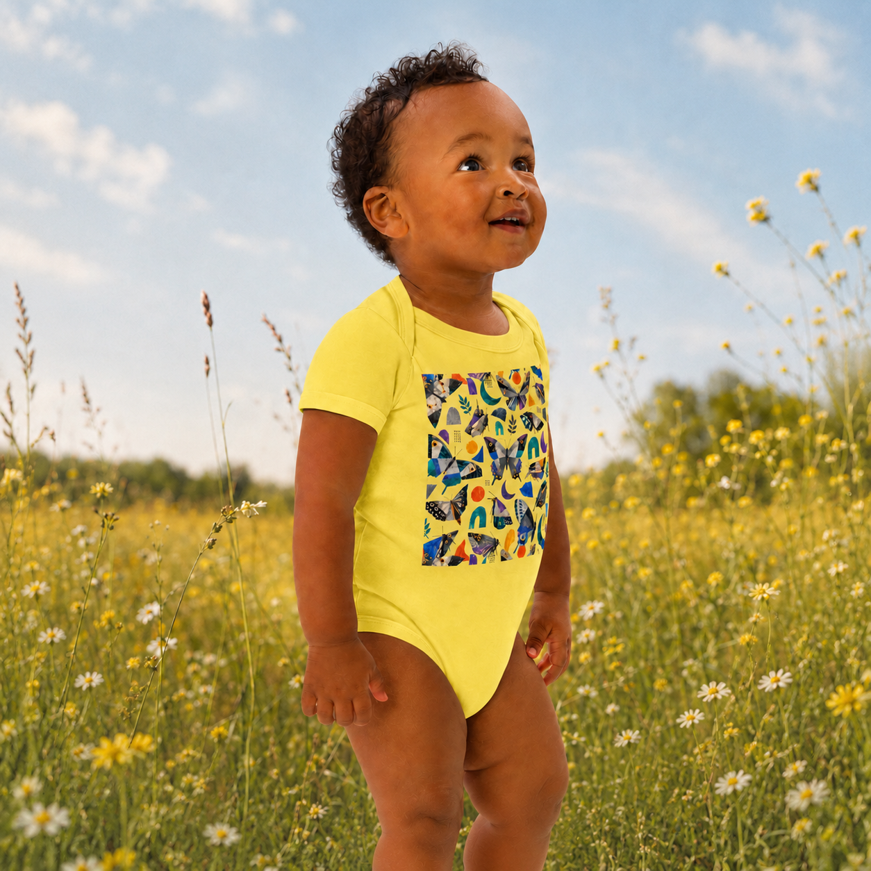 Baby short sleeve one piece – vue 2 | Écritournures