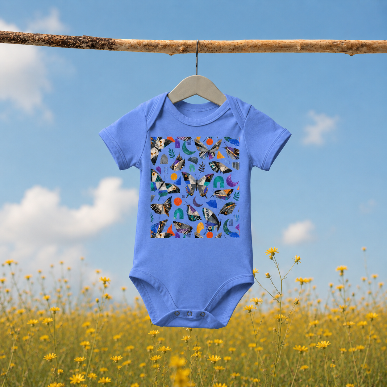 Baby short sleeve one piece – vue 4 | Écritournures