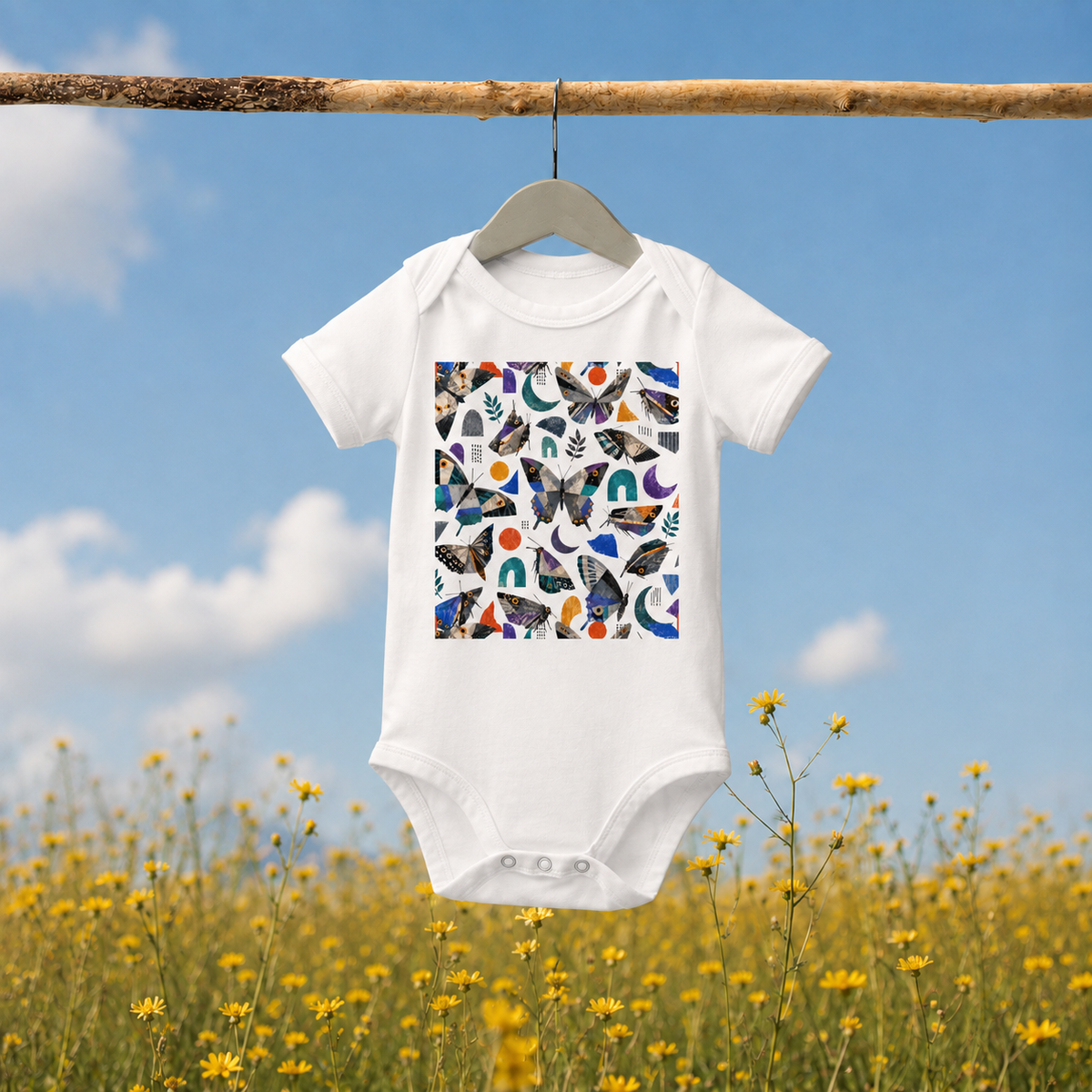 Baby short sleeve one piece – vue 6 | Écritournures