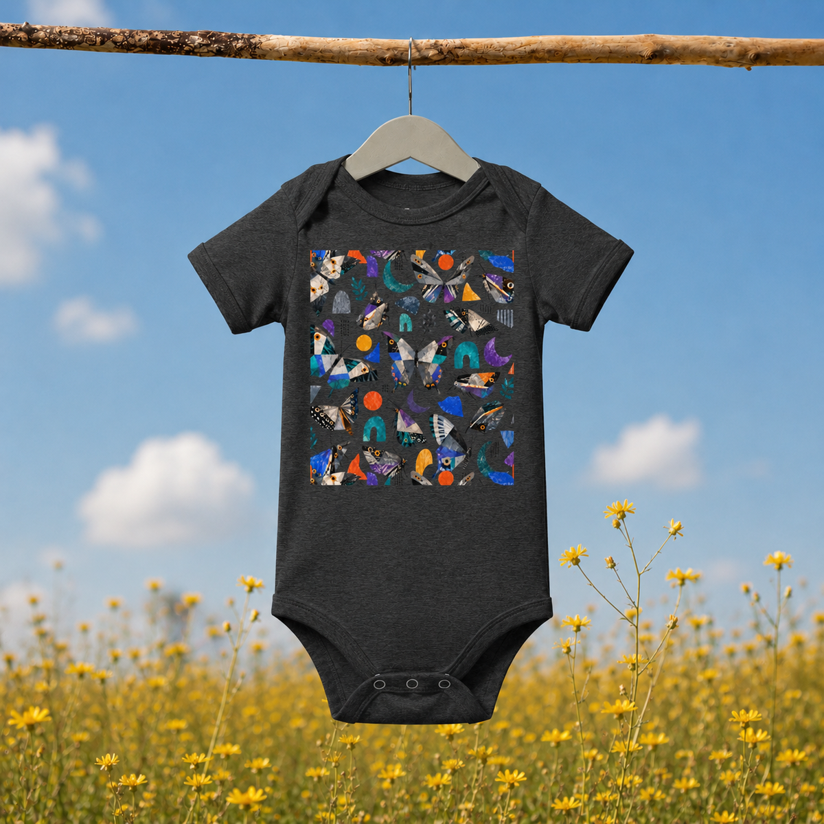 Baby short sleeve one piece – vue 7 | Écritournures