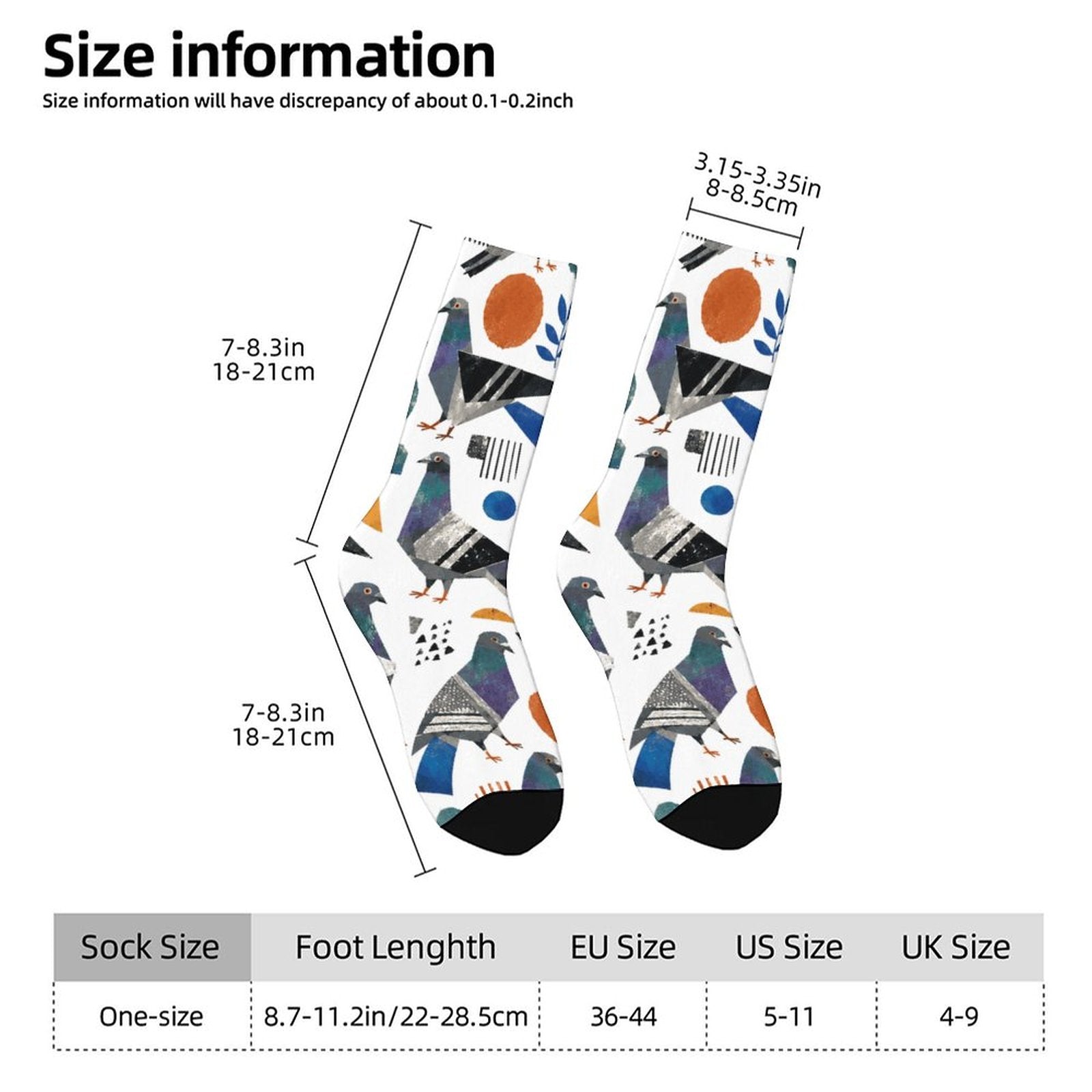 Personalized Contrast Color Socks for Adults