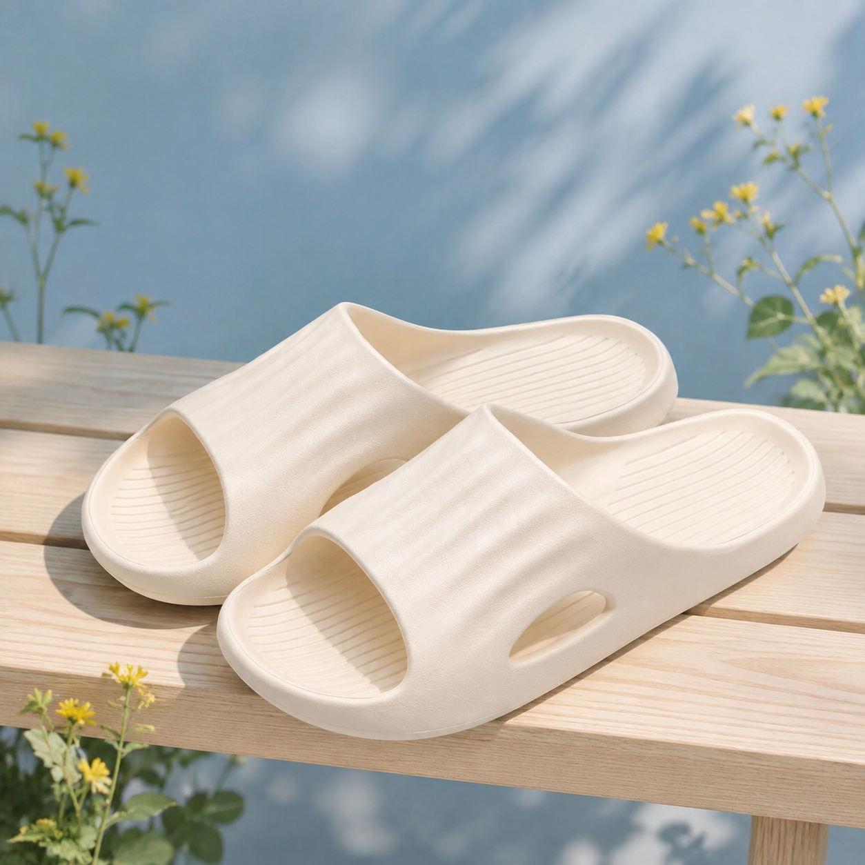 Couples' EVA Bathing Sandals and Slippers for Home – vue 3 | Écritournures