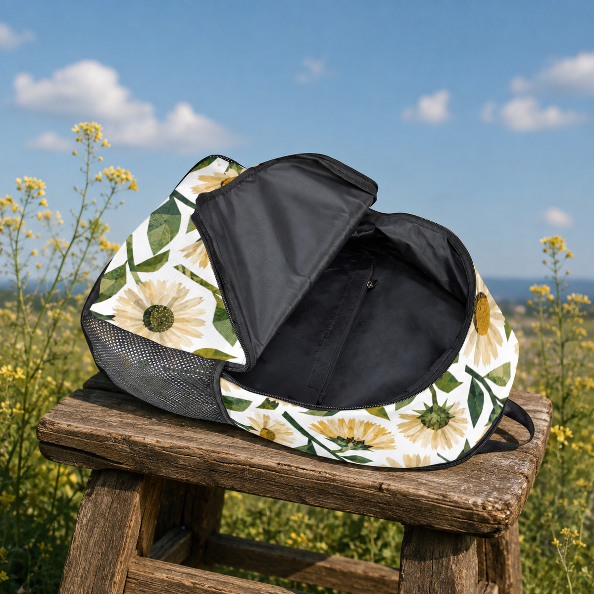 Marguerites en liberté - Backpack, sac à dos – vue 4 | Écritournures