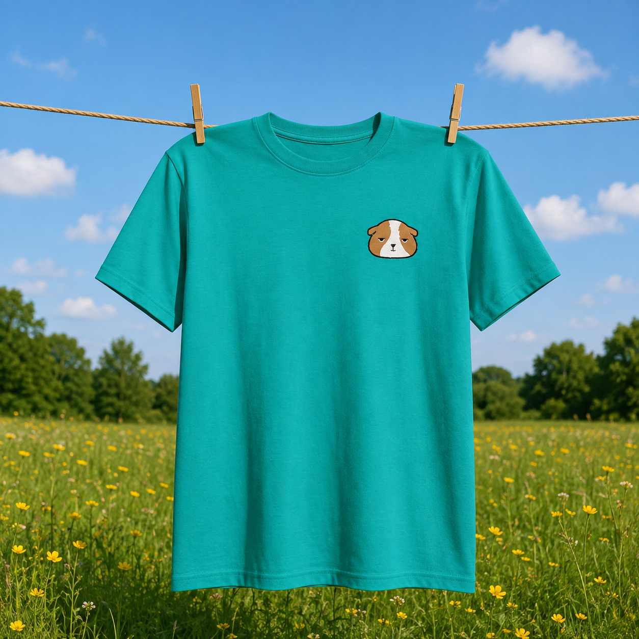 Moody Guinea Pig DryBlend® T-Shirt – vue principale | Écritournures