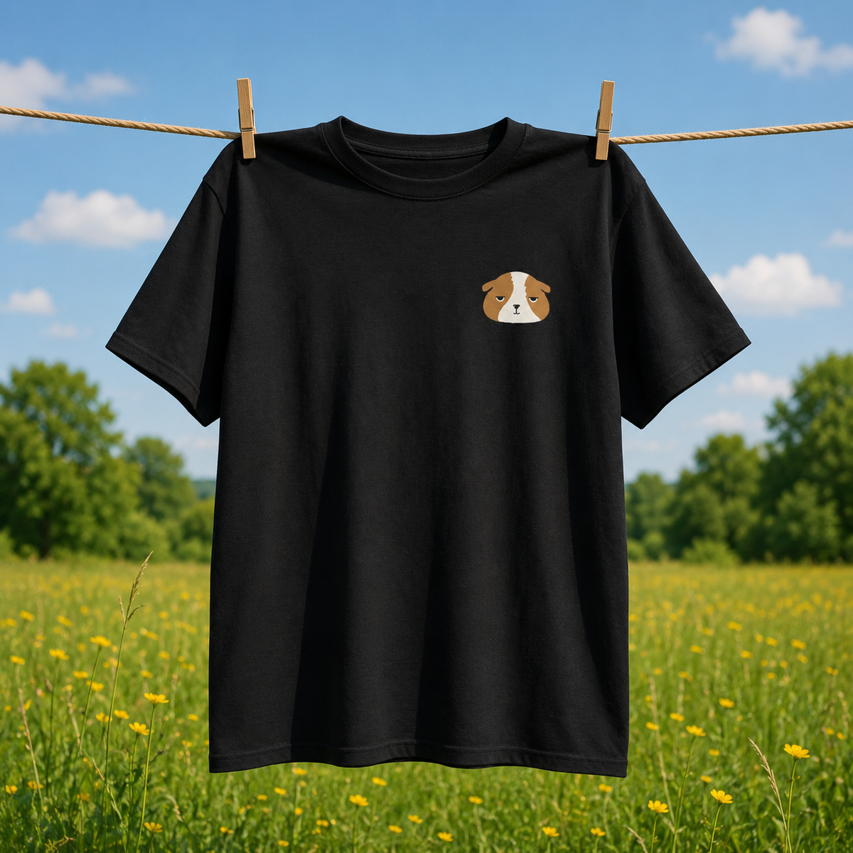 Moody Guinea Pig DryBlend® T-Shirt – vue 4 | Écritournures