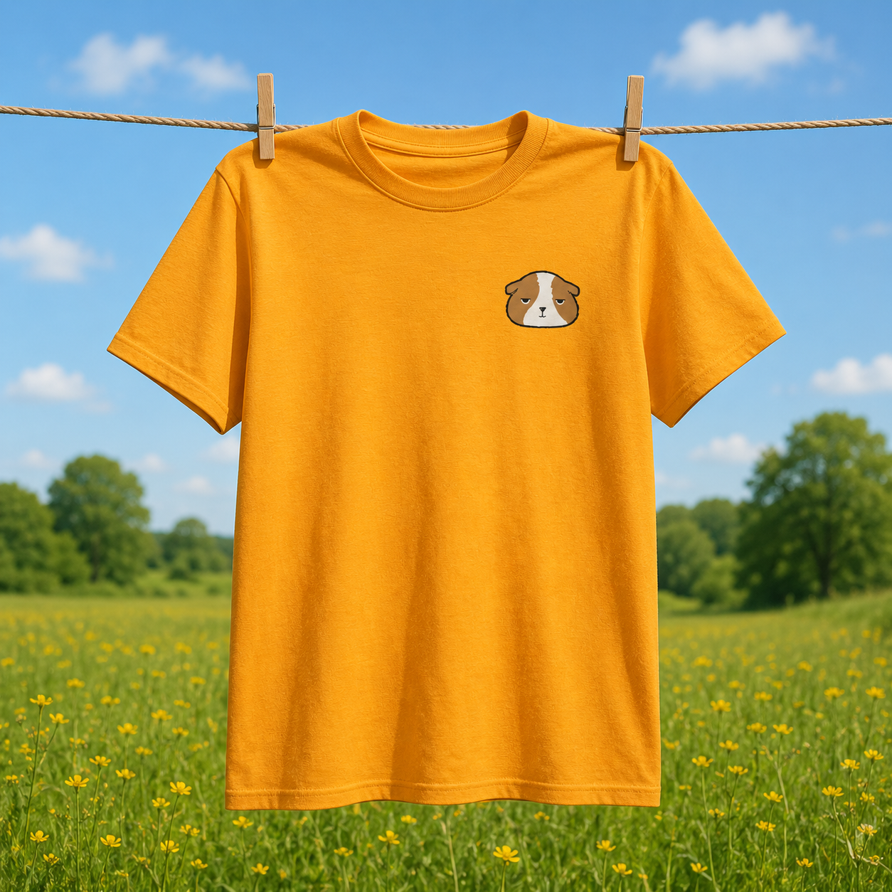 Moody Guinea Pig DryBlend® T-Shirt – vue 5 | Écritournures