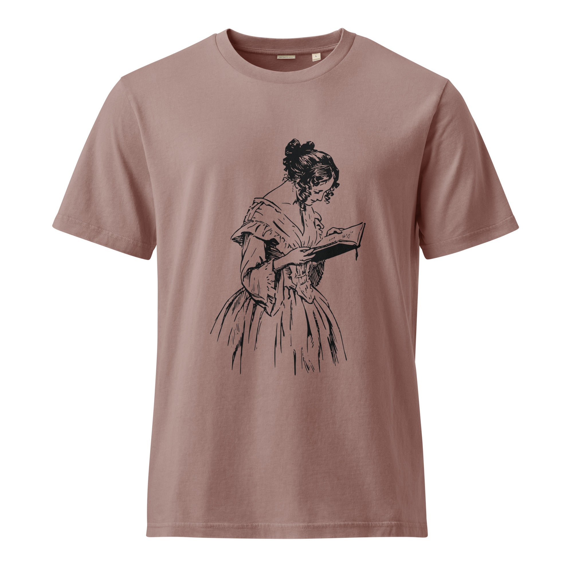 Shht, je lis. - Unisex Garment Dyed Creator 2.0 Vintage T-Shirt – vue 3 | Écritournures