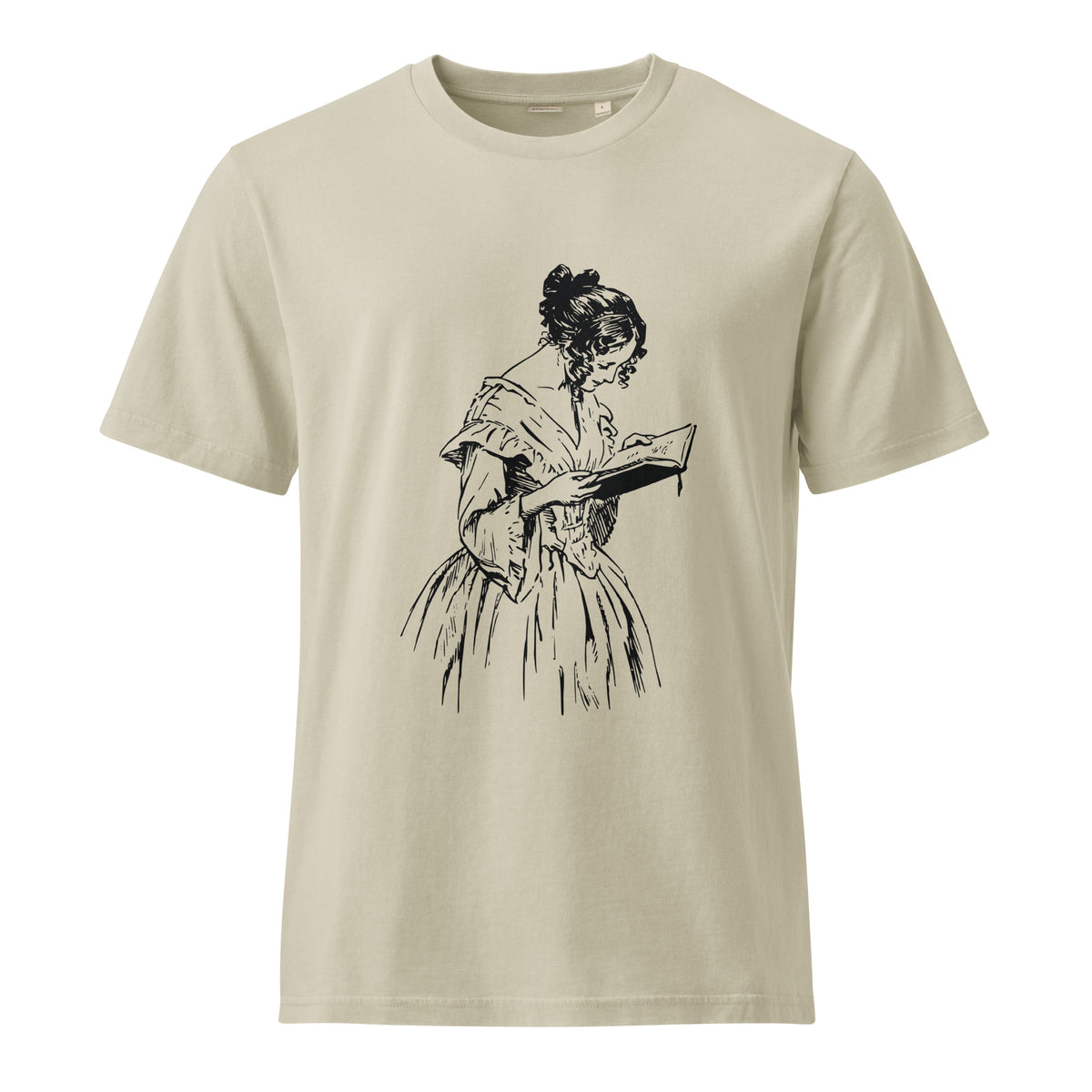Shht, je lis. - Unisex Garment Dyed Creator 2.0 Vintage T-Shirt – vue 5 | Écritournures