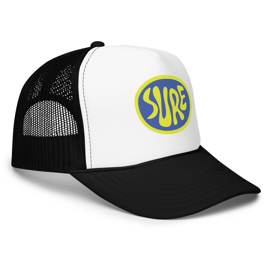 Suuuuurrreee. Sure. Foam trucker hat – vue 2 | Écritournures