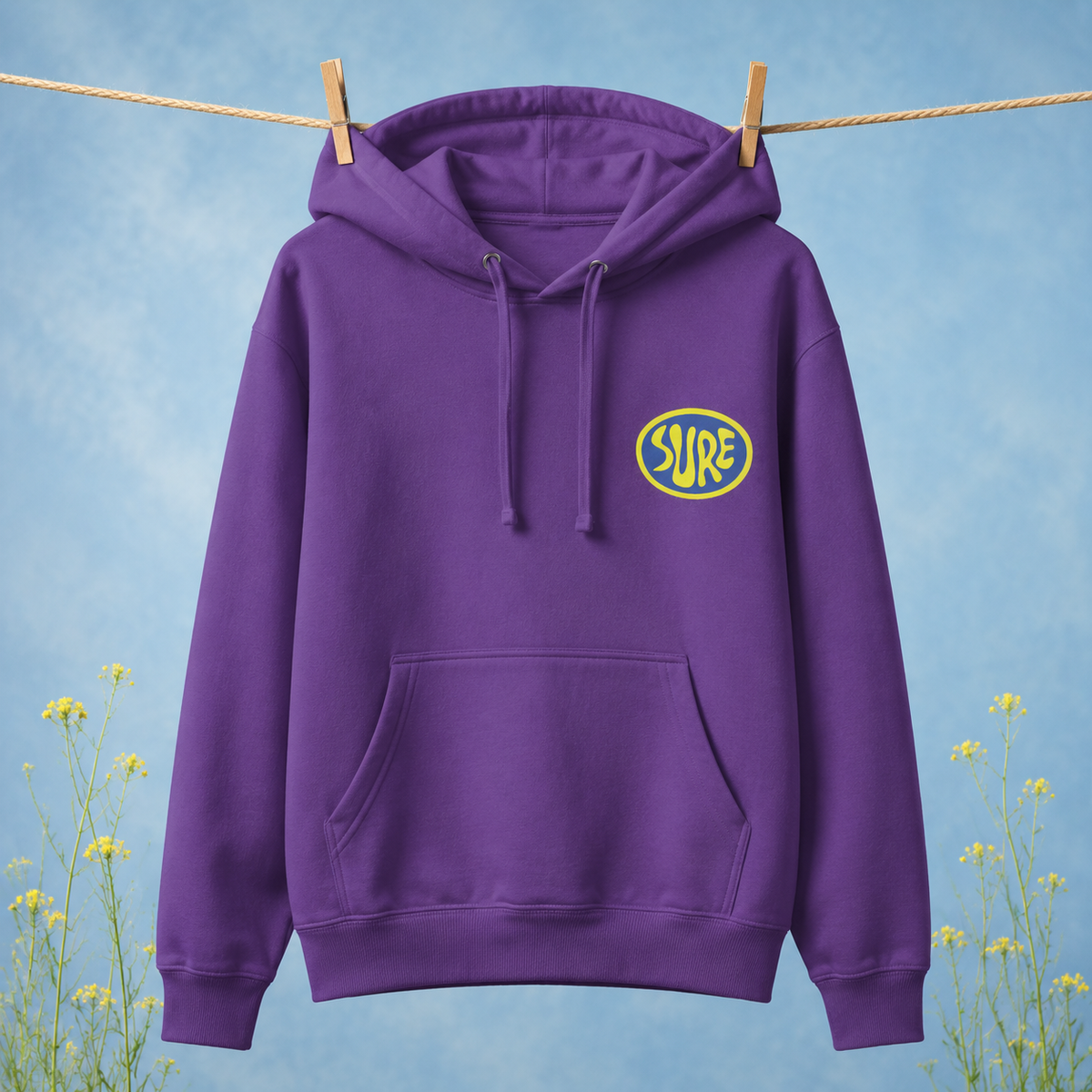 Suuuuurrreee. Sure. Unisex Hoodie – vue principale | Écritournures