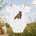 Woodland Raccoon Baby Bodysuit – Cute Fall Forest Animal Infant Onesie – vue principale | Écritournures