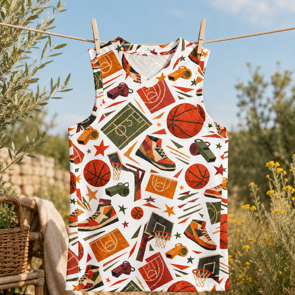 Youth Recycled Basketball Jersey – vue principale | Écritournures